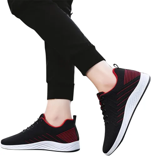 Vista 4 de Zapatos Tenis para hombre Baratos de moda de verano y para hombre, zapatillas de correr sin cordones para hombre
