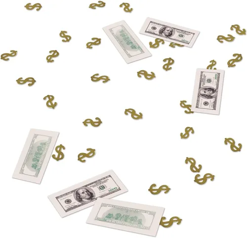 Vista 3 de Big Bucks Print-Fetti - Accesorio de fiesta (1 unidad) (0.5 onzas/paquete)