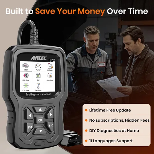 Vista 7 de ANCEL FD700 Ford Lincoln Mercury OBD2 escáner, sistema completo lector de código de coche automotriz con todas las funciones, incluyendo registro