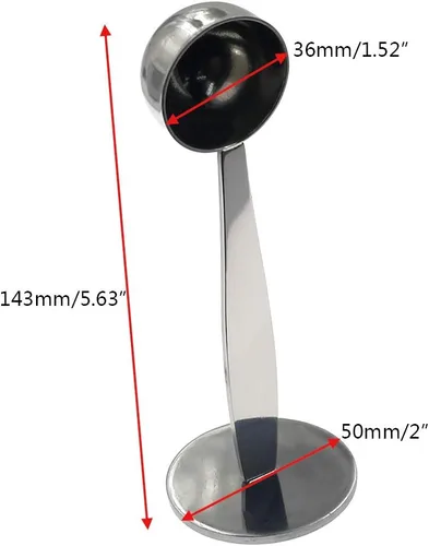 Vista 4 de Cuchara de café 2 en 1 de acero inoxidable de medición y tampón (0.5 fl oz), 1 unidad