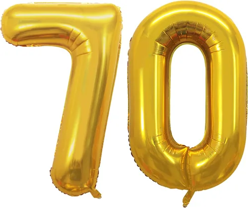 Vista 164 de Goer, conjunto de globos de papel aluminio para decoraciones de cumpleaños, globos de las letras de feliz cumpleaños y de números Oro