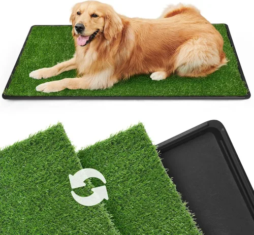 Vista 10 de LOOBANI Almohadilla de césped para perros con bandeja, 16 x 20 pulgadas