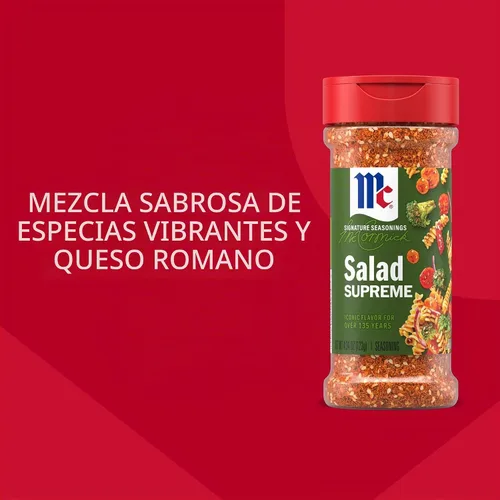 Vista 5 de Condimento McCormick Perfect Pinch para Ensalada Supreme, 4.34 oz