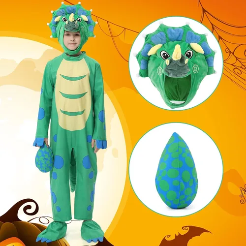 Vista 2 de Kids Dinosaur Costume for Halloween Boys Girls T-Rex Dinosaur Dress Up Party Role Play Cosplay