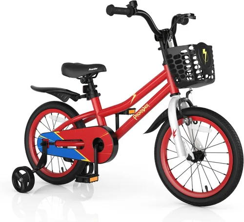 Vista 25 de BABY JOY Bicicleta para niños, 12, 14, 16, 18, 20 pulgadas, bicicletas para niños y niñas, adolescentes de 3 a 8 años o más con ruedas