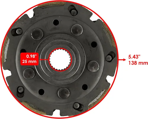 Vista 3 de Caltric Transportador de embrague de embrague compatible con Arctic Cat Prowler Hdx 700 4X4 2011-2015