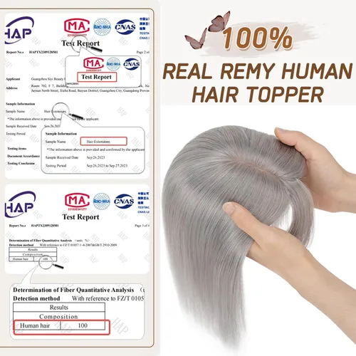 Vista 142 de Rich Choices Pelucas con topper de cabello para mujeres, cabello humano real 100% Remy, sin flequillo, para mujeres con adelgazamiento en la parte