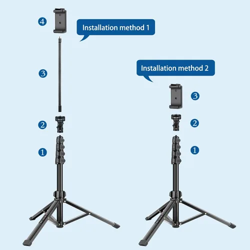 Vista 9 de Soporte de trípode para teléfono, trípode de teléfono celular de 85 pulgadas de alto para iPhone con control remoto de cuello de cisne, soporte