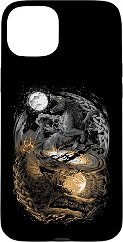Vista 9 de Funda para iPhone 16 Lobo Viking Wolf Norse Mythology Pagan Ragnarok Wolves