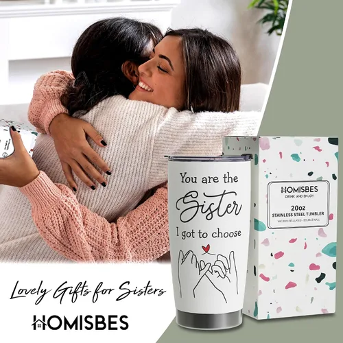 Vista 2 de Tazas de Mejor Amiga - Tazas de Viaje de 20oz para Mejores Amigas y Amigos - Regalos de Cumpleaños de Mejor Amiga