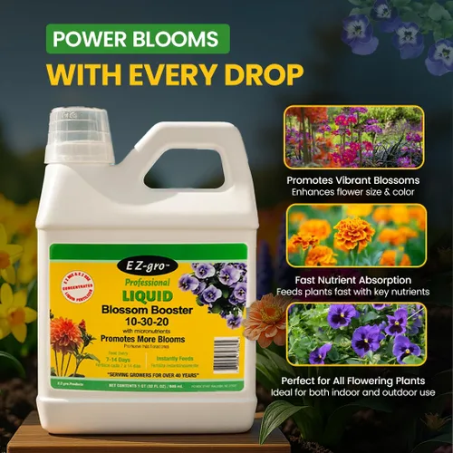 Vista 5 de EZ-GRO 10-30-20 Blossom Booster Fertilizante - Alimento líquido para plantas - El fertilizante para plantas está especialmente hecho para florecer