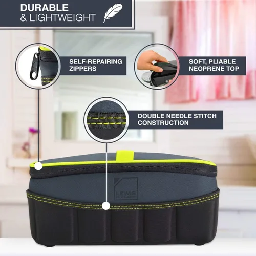 Vista 2 de Lewis N. Clark Kit de aseo Travelflex, Carbón vegetal, Para equipaje, equipaje de mano o maleta