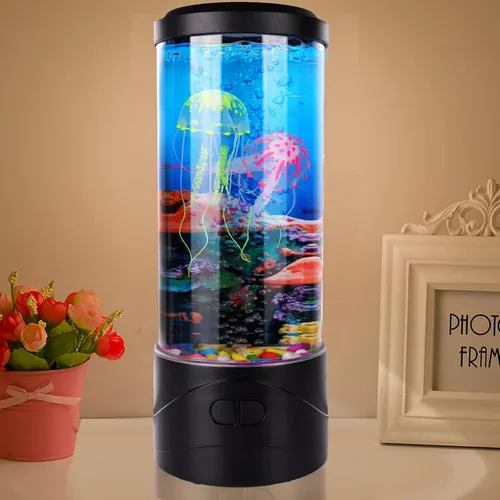 Vista 5 de Toycol Lámpara de Medusas Burbuja, Lámpara Nocturna LED de 8 Cambios de Color, Lámparas de Tanque de Acuario de Estado de Ánimo para Adultos Niños