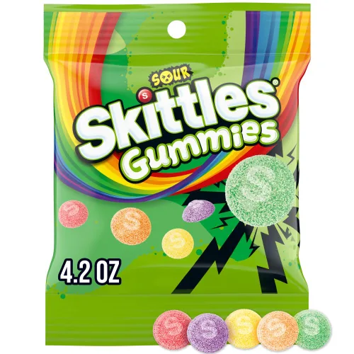 Vista 9 de SKITTLES - Gomitas de gomitas originales de sabor frutal, 4.2 onzas, paquete de aperitivos a granel, 12 bolsas