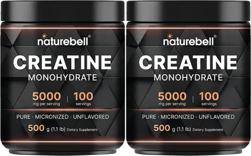 Vista 9 de NatureBell Polvo de Monohidrato de Creatina Instantáneo 500 Gramos, 5000mg Por Porción, Polvo de Creatina Micronizado Sin Sabor - Pre Entrenamiento