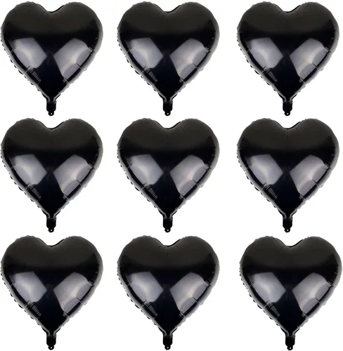 Vista 10 de Lovoir 10 globos de aluminio con forma de corazón azul bebé de 18 pulgadas, globos de amor para el día de San Valentín, cumpleaños, fiestas, bodas
