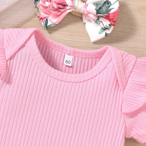 Vista 6 de Aalizzwell Conjunto de pantalones de canalé para bebés y niñas