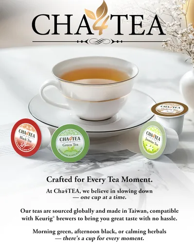 Vista 3 de Cha4TEA 36 cápsulas de té de hierbas de menta compatibles con cafeteras Keurig