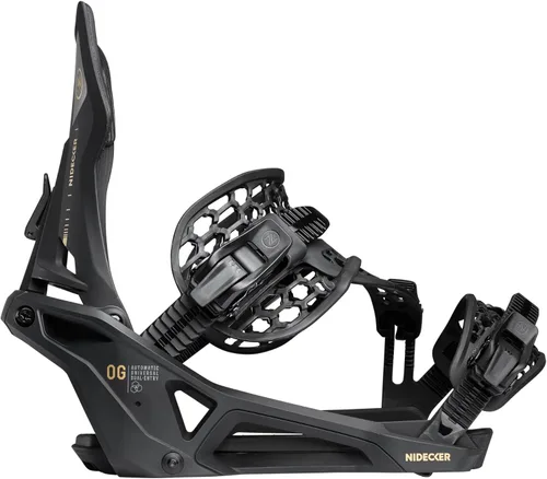 Vista 4 de Nidecker OG Supermatic Men's Rear-Entry Snowboard Bindings Negro