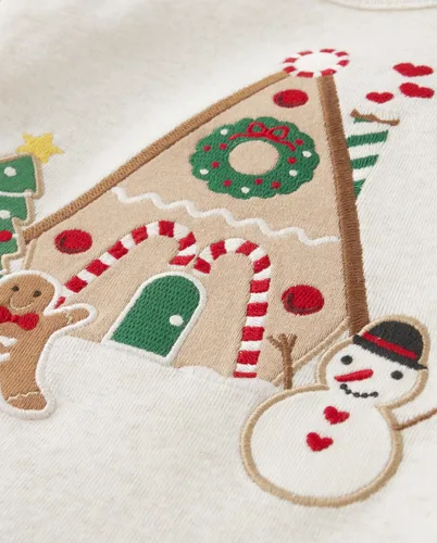 Vista 2 de Gymboree Camisetas de manga larga con estampado bordado para niñas y niños pequeños