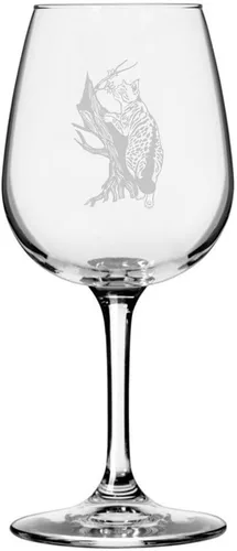 Vista 107 de Copa de vino de 12.75 onzas con temática de gato abisinio grabada para todo uso