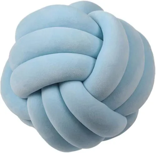 Vista 14 de Almohada de nudo de bola redonda, cojines de almohada de felpa para decoración de habitación de niños, juguete calmante para aliviar el estrés Rosa