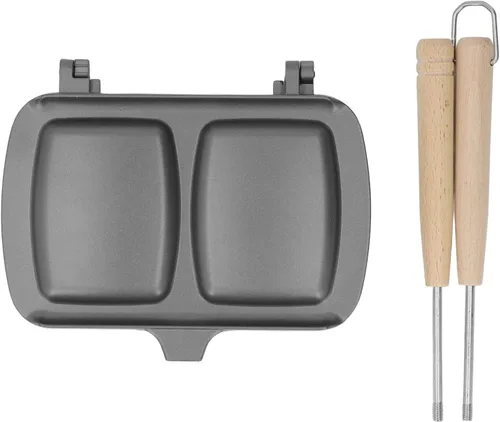 Vista 8 de Sartén de doble cara, sartén doble de aluminio antiadherente, máquina de queso a la parrilla, sándwich antiadherente para parrilla, sartén