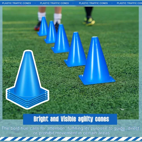 Vista 6 de Syhood - Paquete de 30 conos de tráfico de plástico de 7 pulgadas para entrenamiento deportivo, agilidad, mini conos para fútbol, patinaje, fútbol
