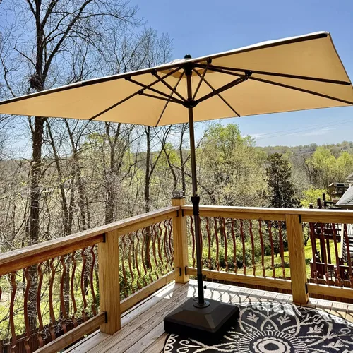 Vista 124 de PURPLE LEAF - Sombrilla de patio rectangular de 6' x 4', sombrilla de mesa para exteriores con marco de aluminio, sombrilla de mercado, sombrilla