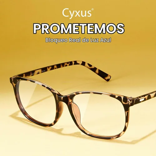 Vista 2 de Cyxus Blue Light Blocking Glasses Women, Square Oversize Frame 8121 01-turquesa-cyspus239