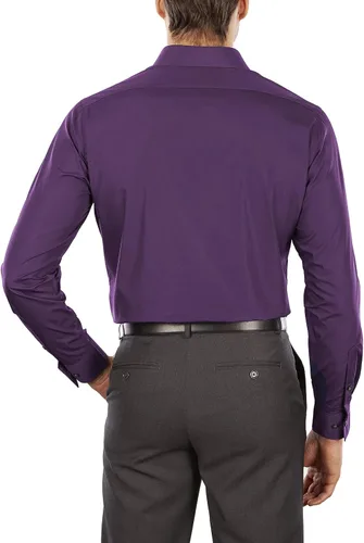 Vista 2 de Van Heusen - Camisa de popelina para hombre, color sólido, ajustado