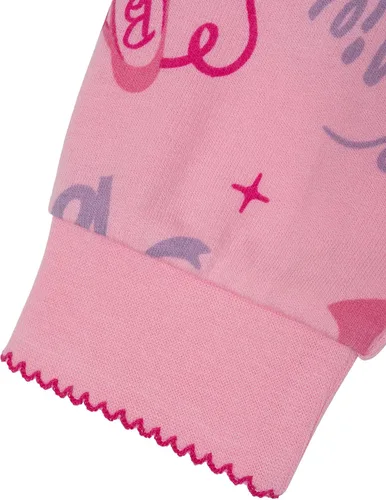 Vista 4 de Barbie Vestido de French Terry para niñas de bebé a niña grande Barbie Rosa degradado