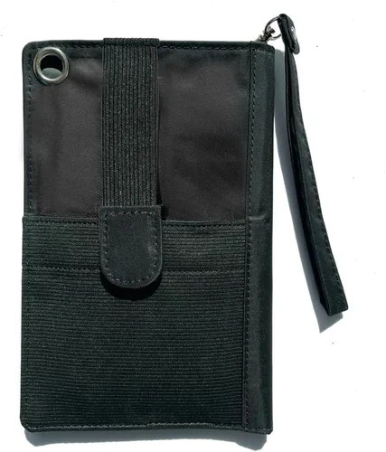 Vista 7 de Big Skinny MyPhone - Cartera delgada con bloqueo RFID para mujer, tamaño grande, con capacidad para hasta 20 tarjetas, azul océano