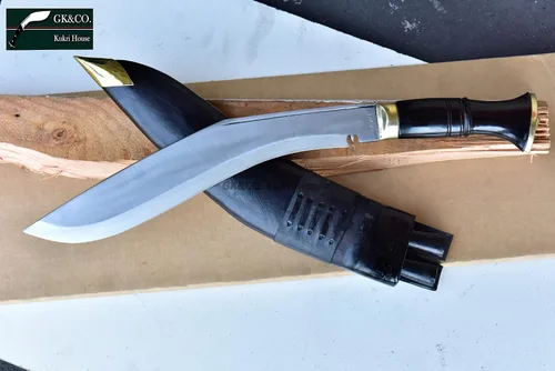 Vista 2 de GK&CO. Kukri House Genuino Kukri/Khukuri-13 Jungle o PRI Tipo British Gorkhas Issue, Auténtico Khukuri - Mango hecho a mano Nepal..
