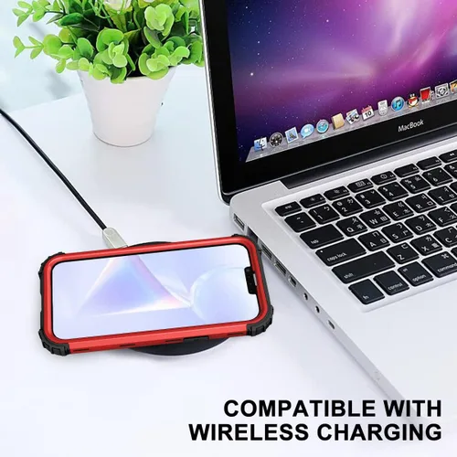 Vista 5 de Ankoe Funda para iPhone 14 Plus, resistente, protección contra caídas, policarbonato duro, silicona suave, combo híbrido de protección contra