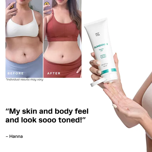 Vista 7 de Hot Vita Slimdown Gel corporal – Gel reafirmante y tonificante de la piel para una piel de aspecto más suave – Gel de contorno corporal con cafeína