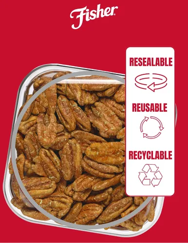 Vista 4 de Nueces pecanas glaseadas y confitadas de Fisher Chef's Naturals, 24 oz (Paquete de 1), Nueces pecanas gigantes confitadas, perfectas para regalar