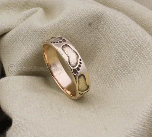 Vista 2 de Paw Spinner Ring Women, 925 Silver Ring, Handmade Paw Ring, Spinning Ring, Worry Band Ring, Spinner Paw Gold, Minimalist Spinner Ring, Boho Spinner
