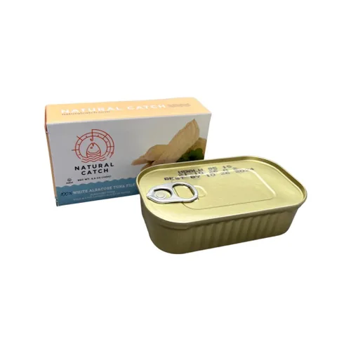 Vista 4 de Natural Catch Filetes de albacore de atún blanco, cortados a mano, alta calidad, atrapados en poste y línea, 120 calorías sin gluten, paleo, keto