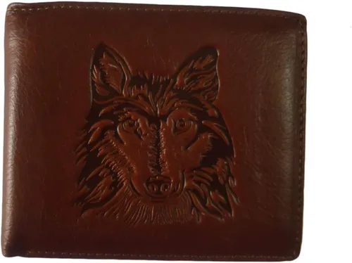 Vista 68 de Hombres Cool Eagle Wolf Caballo Totem Cuero Vaca Vertical Cartera Cremallera Multi-tarjeta Titular, Tótem de caballo, Minimalista