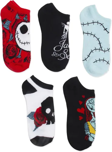 Vista 10 de Disney Women's Nightmare Before Christmas No Show Socks (5 Pack)