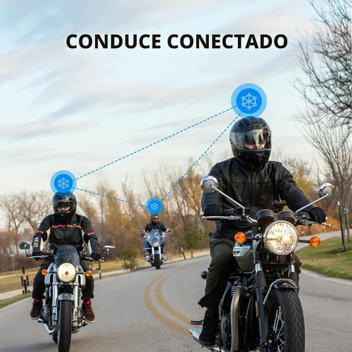 Vista 5 de Casco inteligente integral para motocicleta Sena Phantom y ANC con comunicaciones integradas, iluminación LED y sonido de segunda