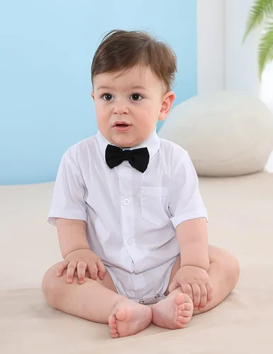 Vista 2 de A&J DESIGN Body de manga larga para bebé y niño, para boda, formal, para caballero