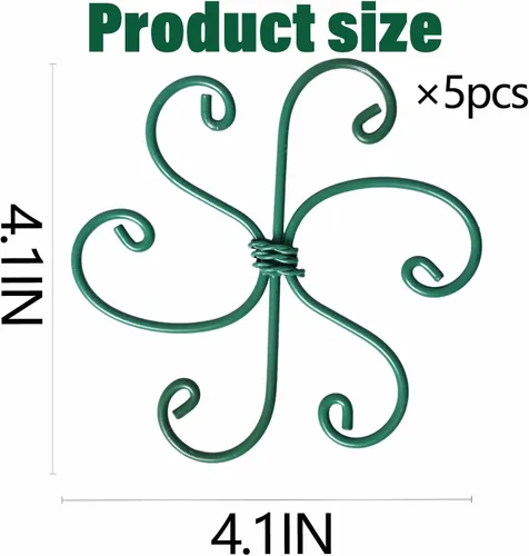 Vista 2 de Yohsnor 5 ganchos de soporte para plantas Monstera - 4.1 x 4.4 pulgadas, estabilizadores flexibles duraderos para plantas de interior, soportes