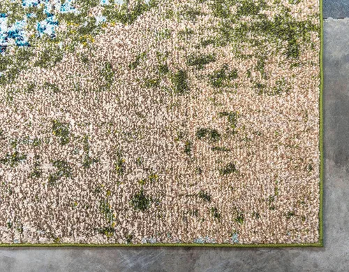 Vista 8 de Unique Loom Estrella Collection - Alfombra de área Vella (9' x 12' 2" Rectángulo Azul/Gris)