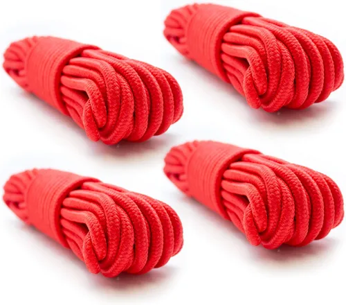 Vista 17 de Cuerda multiuso de 9 mm (3/8 pulgadas) de nylon trenzado, 50 pies. Negro