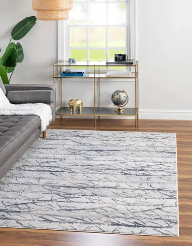 Vista 11 de Unique Loom Finsbury Collection - Alfombra rectangular de 2 x 3 pies, color amarillo y gris/ marfil