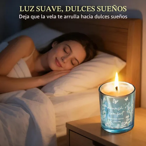 Vista 9 de Velas perfumadas para mujer, juego de 3 velas de soja para el hogar, juego de velas votivas perfumadas para vacaciones, regalos de Pascua, Día