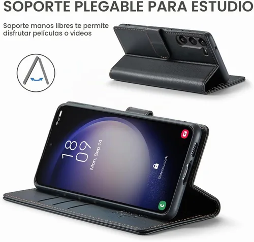 Vista 4 de FLIPALM - Funda tipo cartera para Samsung Galaxy S23 Plus/S23+, color negro