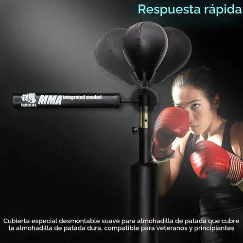 Vista 6 de InnoLife MMA Boxing Speed Trainer Punching Spinning Bar con doble cabezal de punzonado